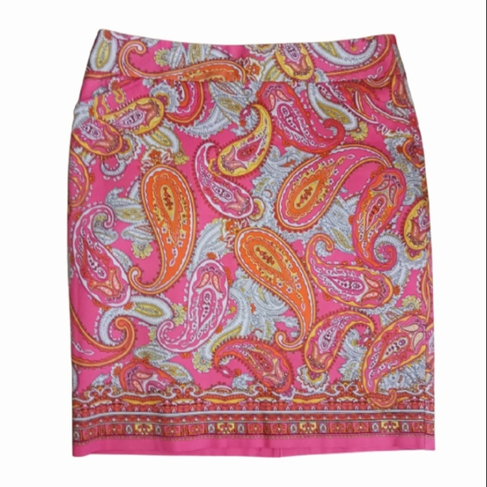 Charter Club Paisley Pink and Orange Skirt SZ 14